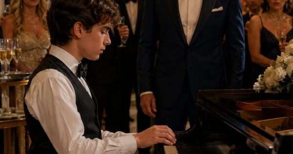 Waiter Piano Revelation Stuns Wealthy Millionaire at Luxury Gala